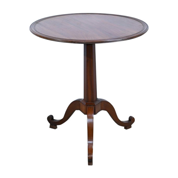 Small Cuban mahogany pedestal table, Restoration period - Early 19th century