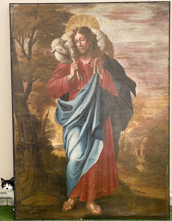 Very Large Painting, The Good Shepherd, 182 cm high