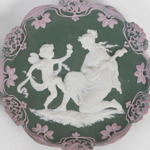 Coppia di placche in porcellana Wedgwood della fine del XIX secolo