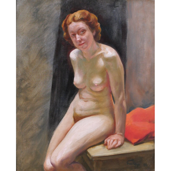 Leonide FRECHKOP 1897-1982 Nackte Frau, Gemälde, 1935