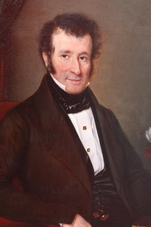 Elisa DAVID, 19th century, Portrait of a man, 1840, large painting