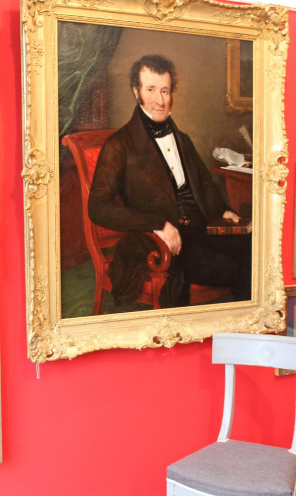 Elisa DAVID, 19th century, Portrait of a man, 1840, large painting