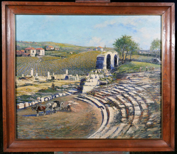 Camille GRETH 1895-1942 The Roman Theatre of Vaison-la-Romaine, painting, c. 1920-30