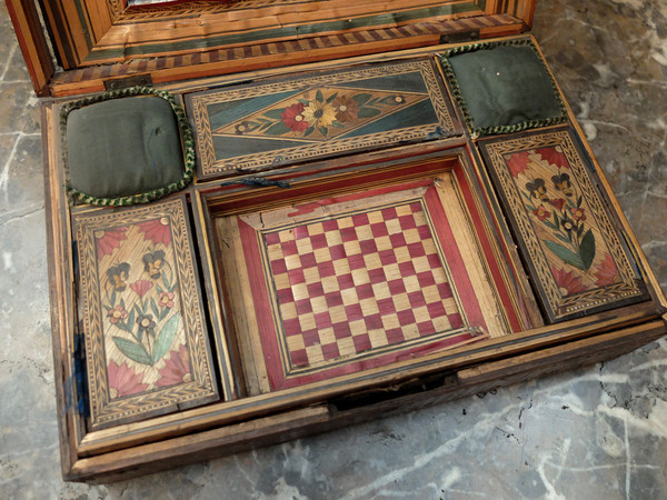 Straw marquetry box - 19th century