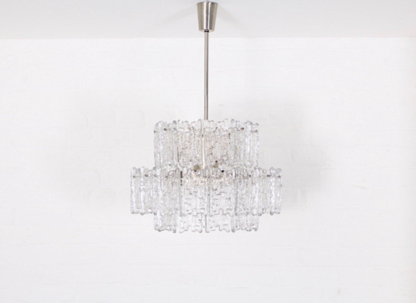 J.t Kalmar, "ice Glass" chandelier