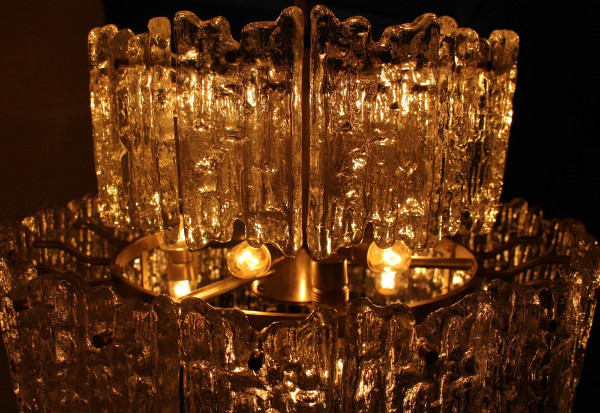 J.t Kalmar, "ice Glass" chandelier