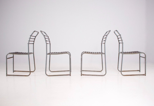 4 Chaises “sandow” Style Bruno Pollak