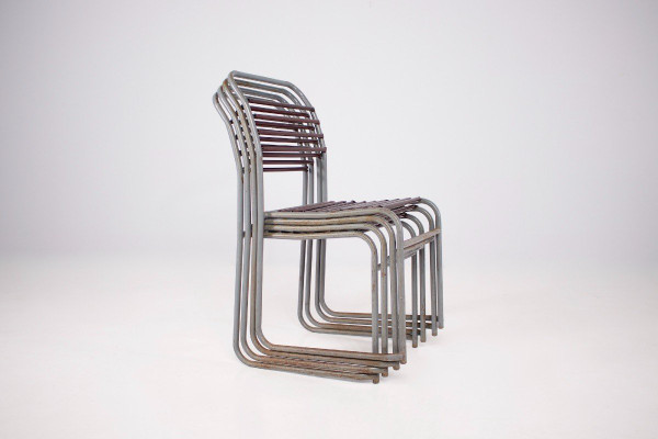 4 Chaises “sandow” Style Bruno Pollak