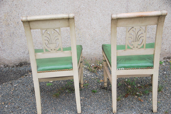 Suite Of 12 Directoire Lacquered Chairs