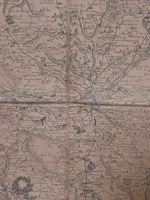 Geometric map of the province of Brittany - 1771 by J.B.Ogée