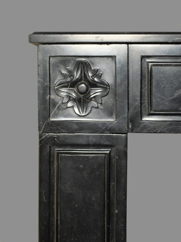 Louis XVI period mantel in black marble