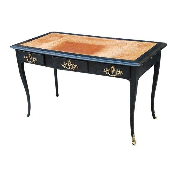 Louis XV period Black Lacquered Wood Flat Desk, 18th century