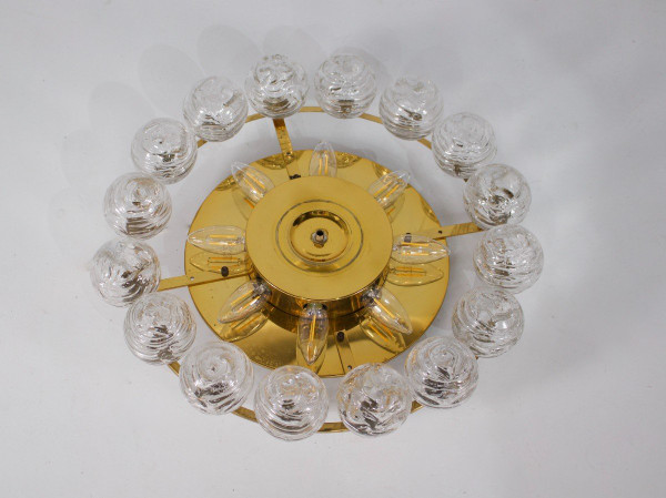 Snowball" ceiling light in blown glass