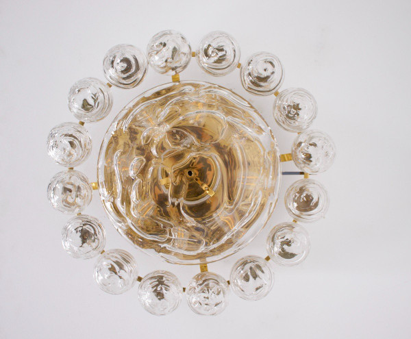 Snowball" ceiling light in blown glass