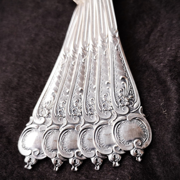 11 delightful espresso/mocha spoons in sterling silver and 925 vermeil