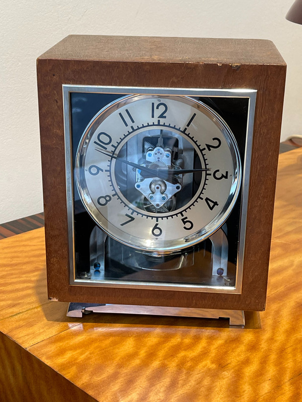 Splendido orologio da tavolo, modello Atmos Brevets Reutter, di Jaeger-LeCoultre, n. 9066, 1940 circa.