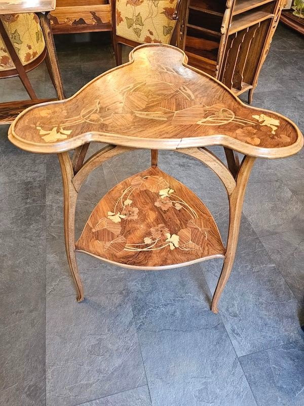 Camille Gauthier Art Nouveau "capucines" pedestal table