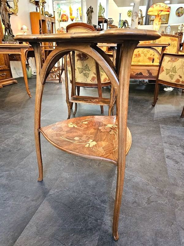 Camille Gauthier Art Nouveau "capucines" pedestal table