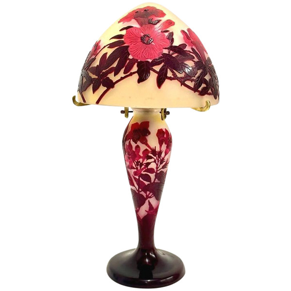 Emile Gallé "Bignones" Art Nouveau Mushroom Lamp