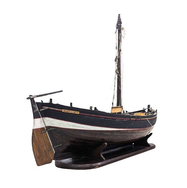 Marseillaise Barque Boat Model Said "Pointu" Sailing Fishing Boat In Provence. Early 20th century