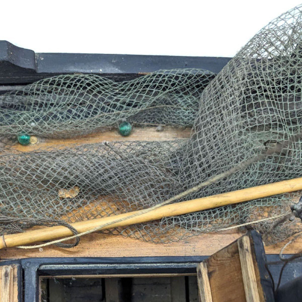 Marseillaise Barque Boat Model Said "Pointu" Sailing Fishing Boat In Provence. Early 20th century