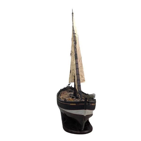 Marseillaise Barque Boat Model Said "Pointu" Sailing Fishing Boat In Provence. Early 20th century