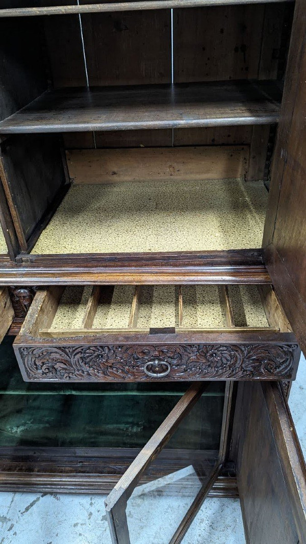 Four 17th Century Walnut Doors With Putti Decor