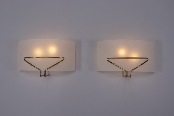 Modernist wall lights "2603" Pierre Disderot