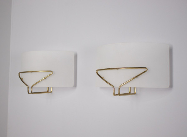 Modernist wall lights "2603" Pierre Disderot