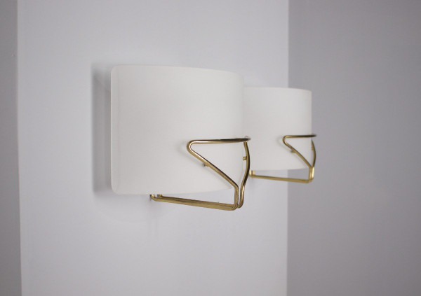 Modernist wall lights "2603" Pierre Disderot