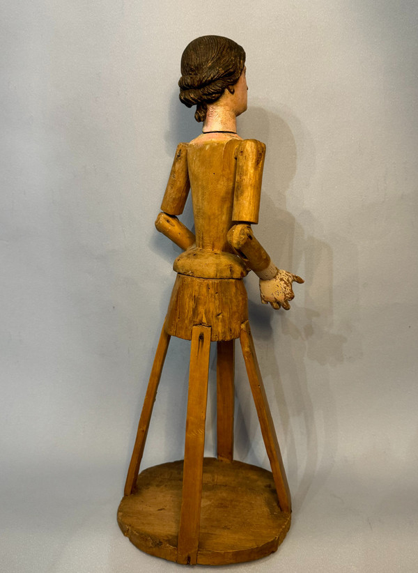 Capipote napolitaine, mannequin de procession, bois sculpté Italie 18ème