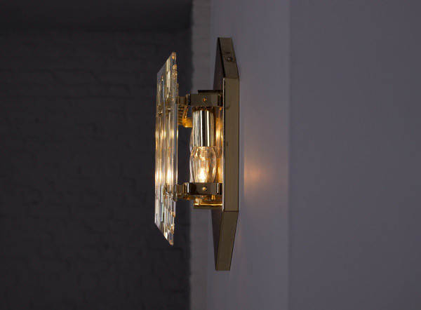 Venini Style Prism Wall Lamp