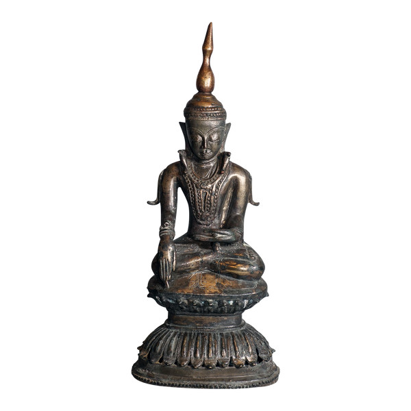 BOUDDHA en bronze de Birmanie style AVA