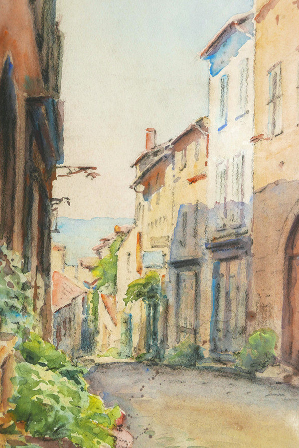 Henri Jacques Hippolyte PÉRIER d'HAUTERIVE, Ruelle in Morlaàs in the Béarn region of France