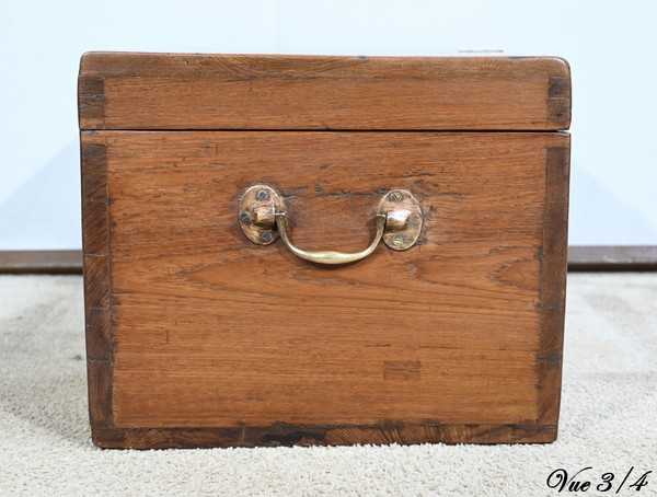 Small Teak Marine Trunk or Chest - Late 19th century