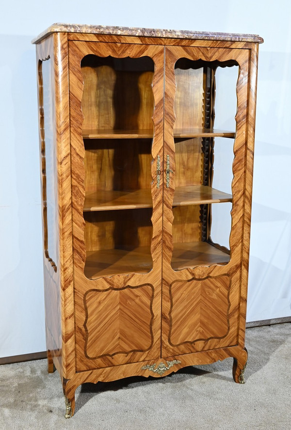 Small Rosewood display case, Louis XV style - Early 20th century