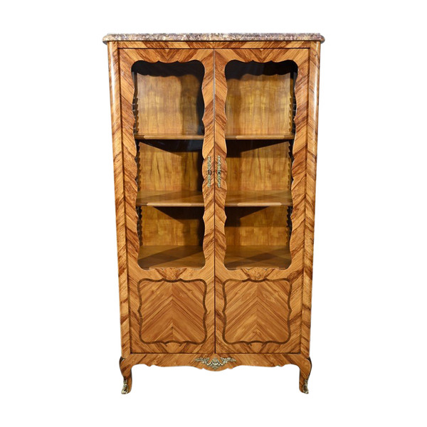 Small Rosewood display case, Louis XV style - Early 20th century