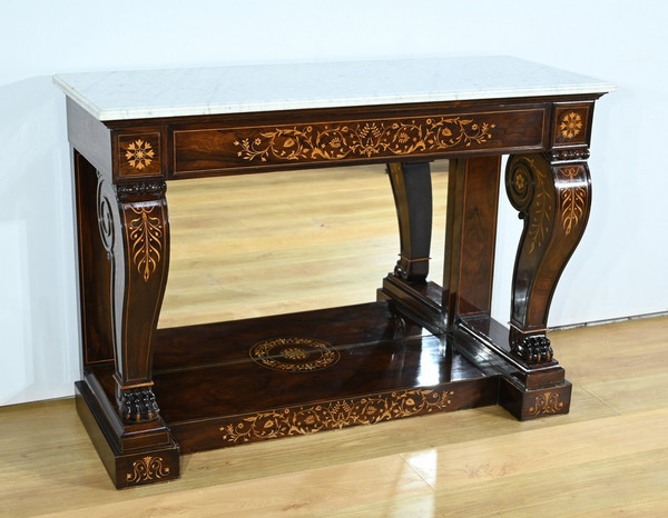 Important Prestige Rosewood Console, Charles X period - Early 19th century