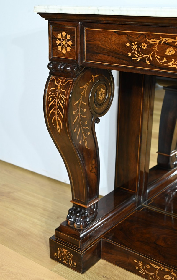 Important Prestige Rosewood Console, Charles X period - Early 19th century