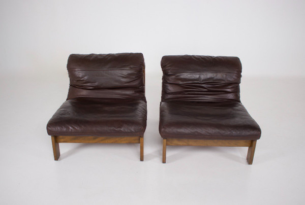 Leather armchairs Style Carl Straub 1970 (3).