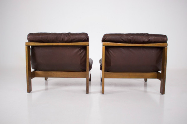 Leather armchairs Style Carl Straub 1970 (3).