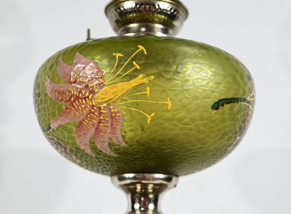 Importante Lampe à Pétrole, Art Nouveau – 1900