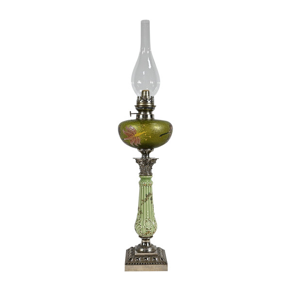 Importante Lampe à Pétrole, Art Nouveau – 1900