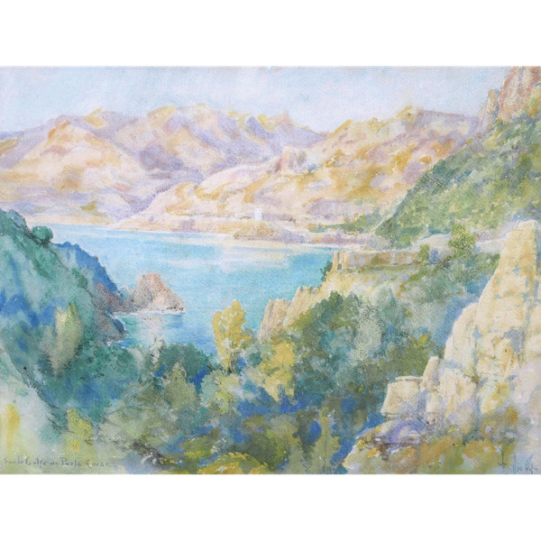 Émile Charles APPAY, Veduta del Golfo di Porto in Corsica