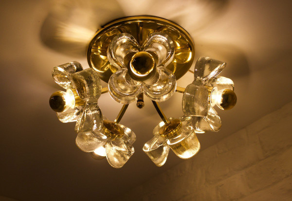 Ceiling Lamp In Brass & Flowers Simon & Schelle