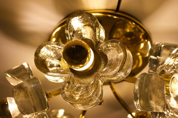 Ceiling Lamp In Brass & Flowers Simon & Schelle