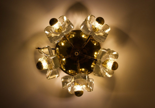 Ceiling Lamp In Brass & Flowers Simon & Schelle