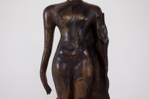 ‘walking Buddha’ Sukhothai En Bronze 130 Cm