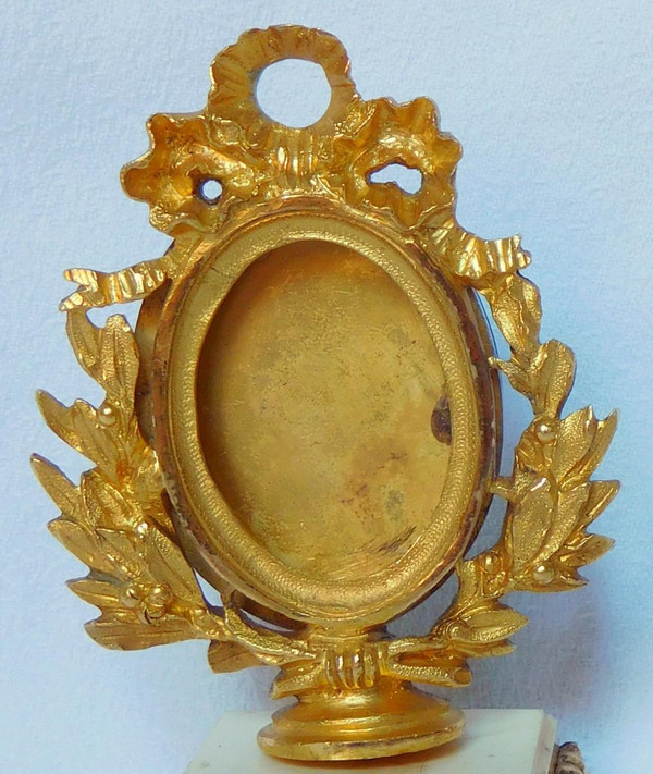 Pair Of Miniature Or Photo Frames In Gilt Bronze And Ivory Louis XVI Style