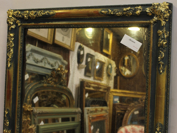 Rectangle Mirror Gold Leaf And Patina 67 x 121 cm